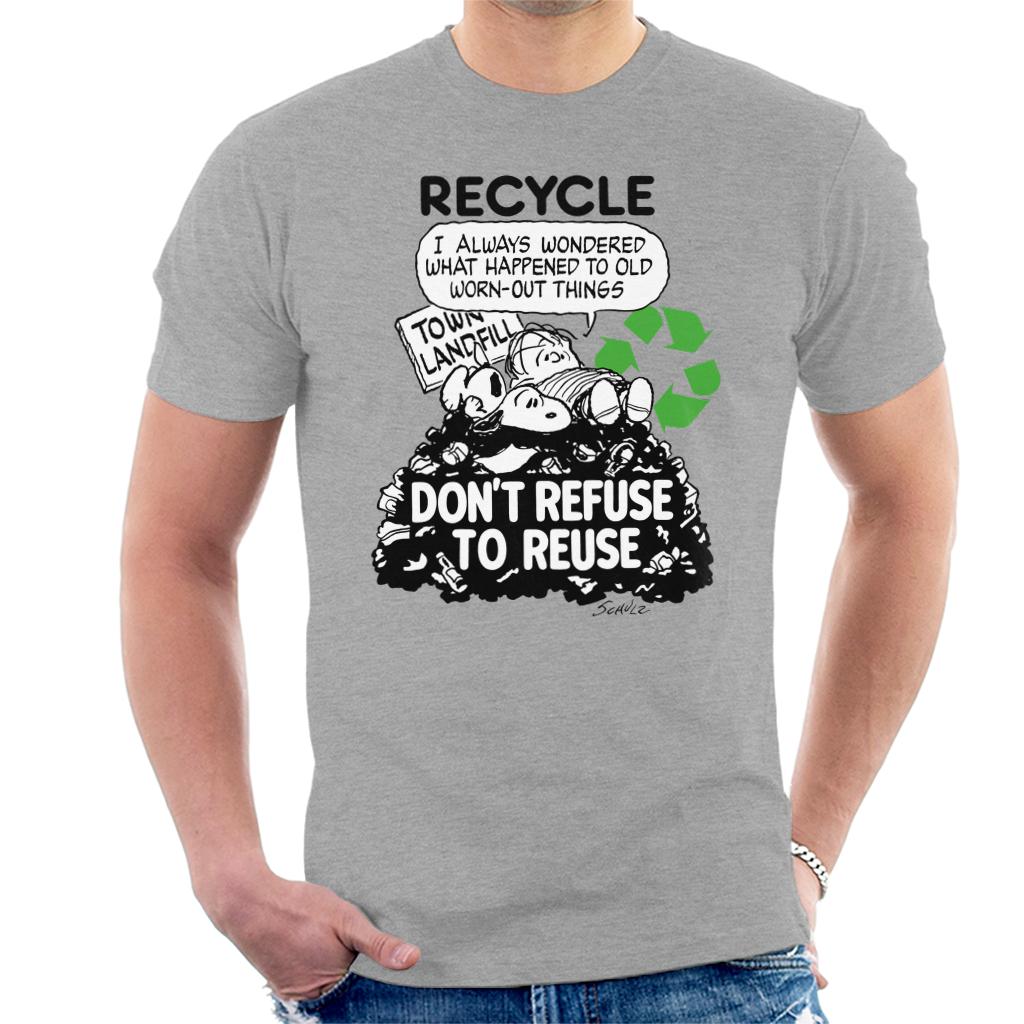 Peanuts Snoopy Dont Refuse To Reuse Men's T-Shirt-ALL + EVERY