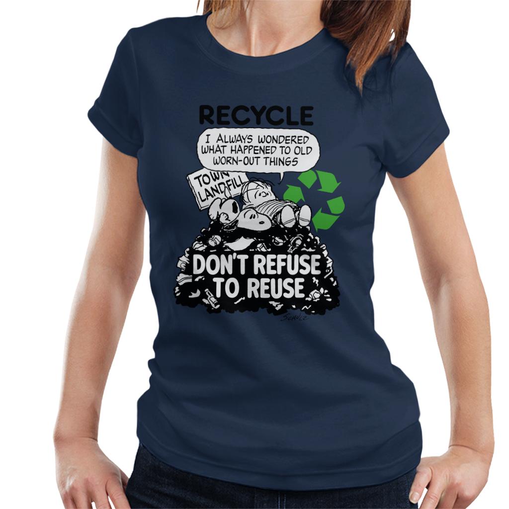 Peanuts Snoopy Dont Refuse To Reuse Women's T-Shirt-ALL + EVERY