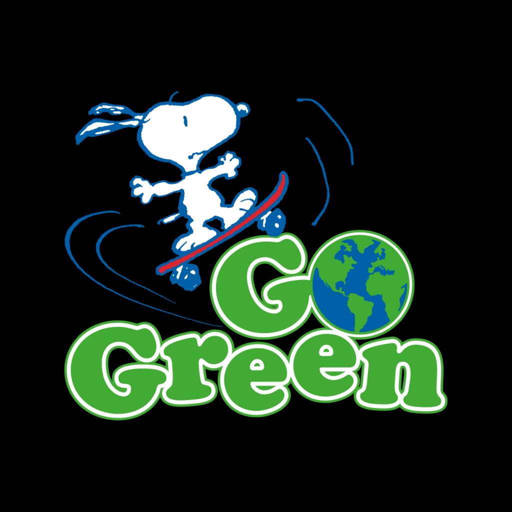 Peanuts Snoopy Go Green Women's T-Shirt-ALL + EVERY