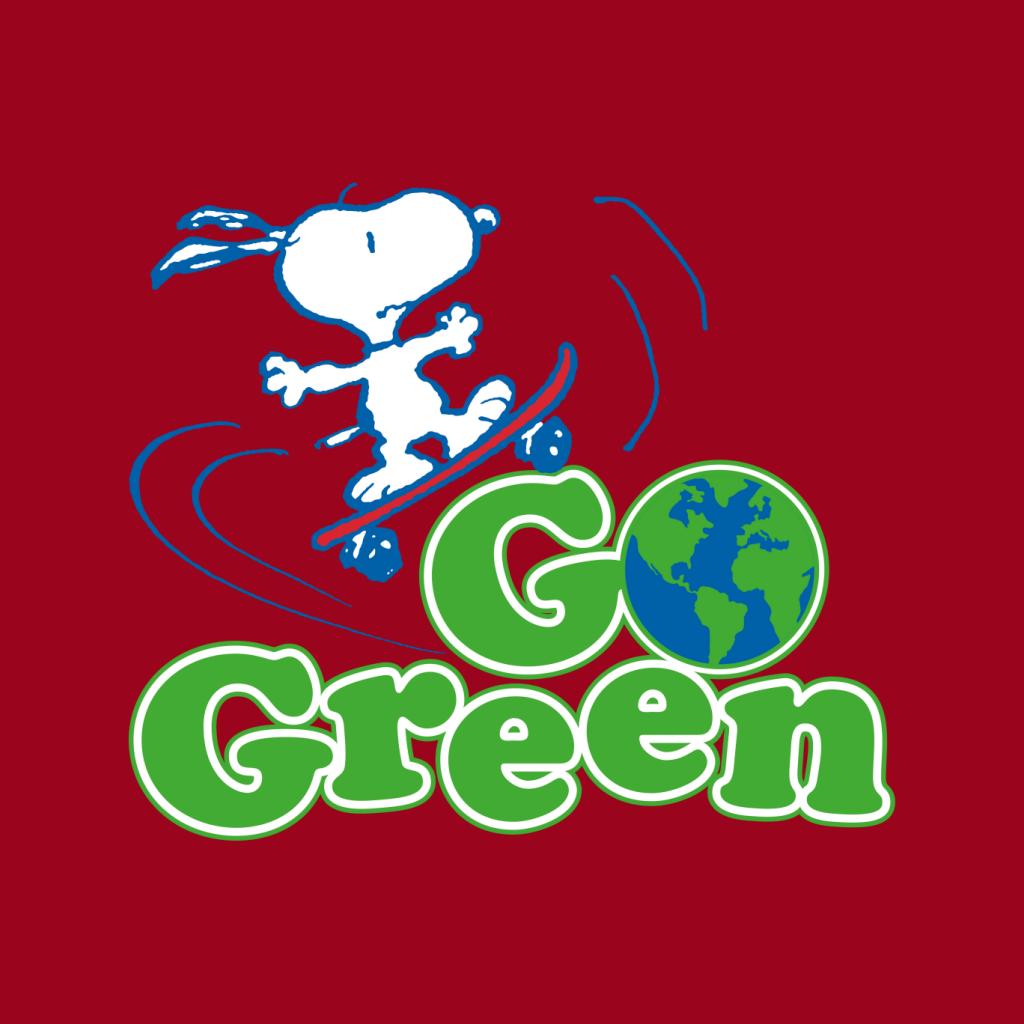 Peanuts Snoopy Go Green Women's T-Shirt-ALL + EVERY