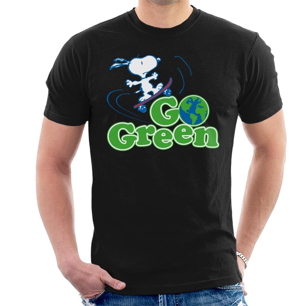 Peanuts Snoopy Go Green Men's T-Shirt-ALL + EVERY