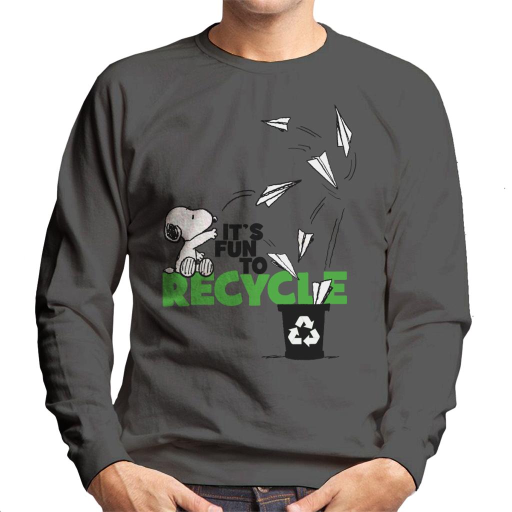 Peanuts Snoopy Its Fun To Recycle Men's Sweatshirt-ALL + EVERY