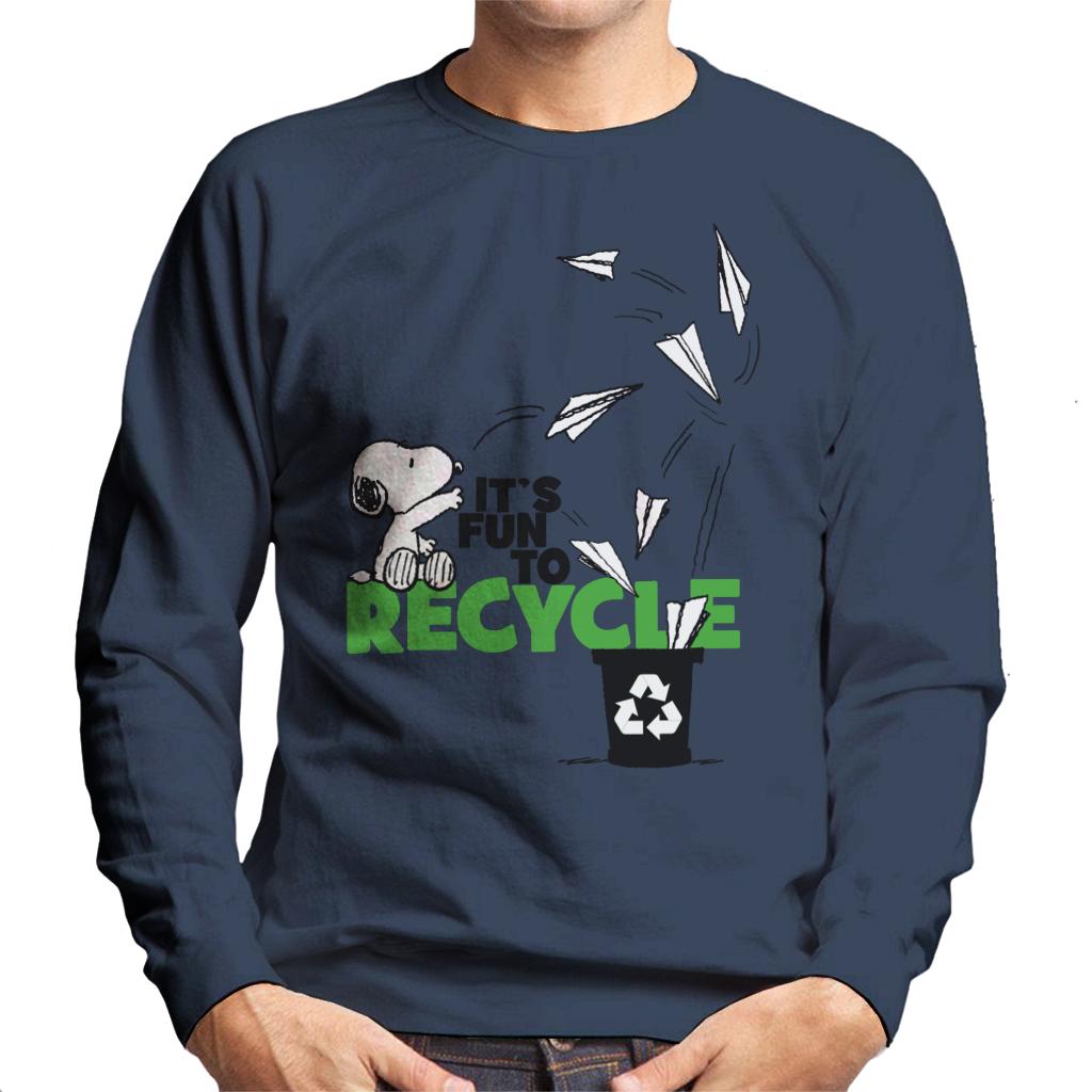 Peanuts Snoopy Its Fun To Recycle Men's Sweatshirt-ALL + EVERY