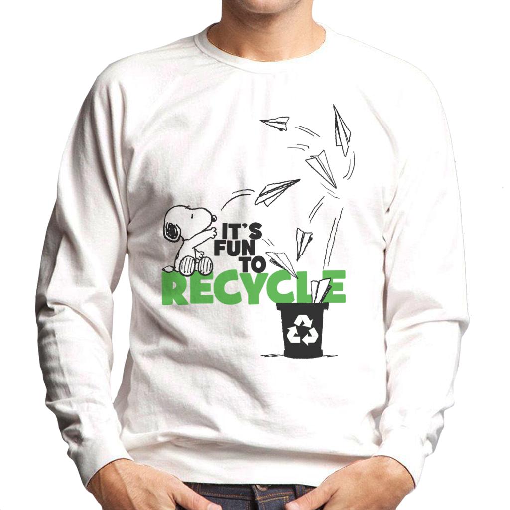 Peanuts Snoopy Its Fun To Recycle Men's Sweatshirt-ALL + EVERY