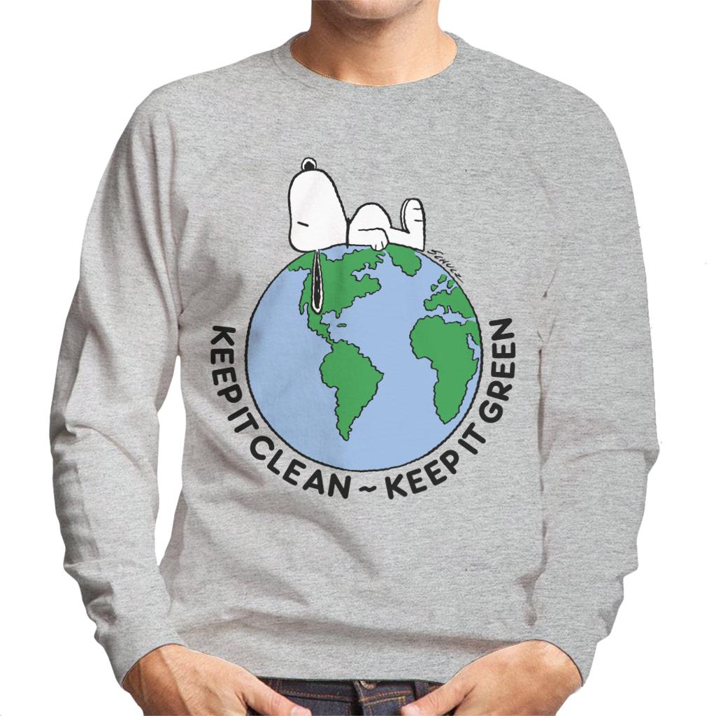 Peanuts Snoopy Keep It Green Men's Sweatshirt-ALL + EVERY