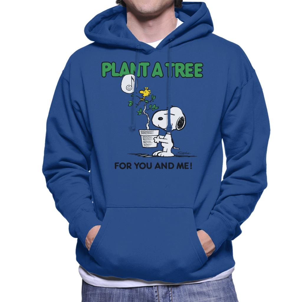 Peanuts Snoopy Plant A Tree Men's Hooded Sweatshirt-ALL + EVERY