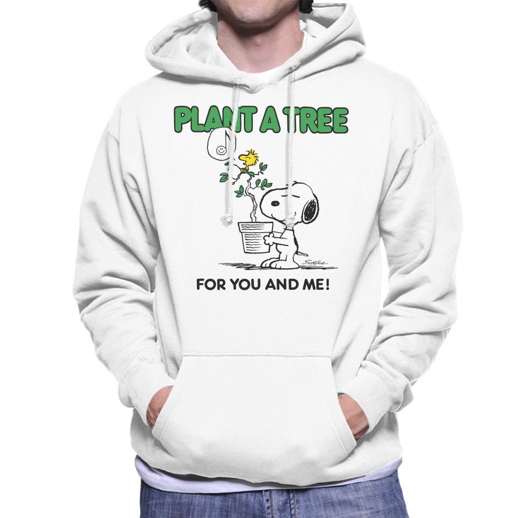 Peanuts Snoopy Plant A Tree Men's Hooded Sweatshirt-ALL + EVERY