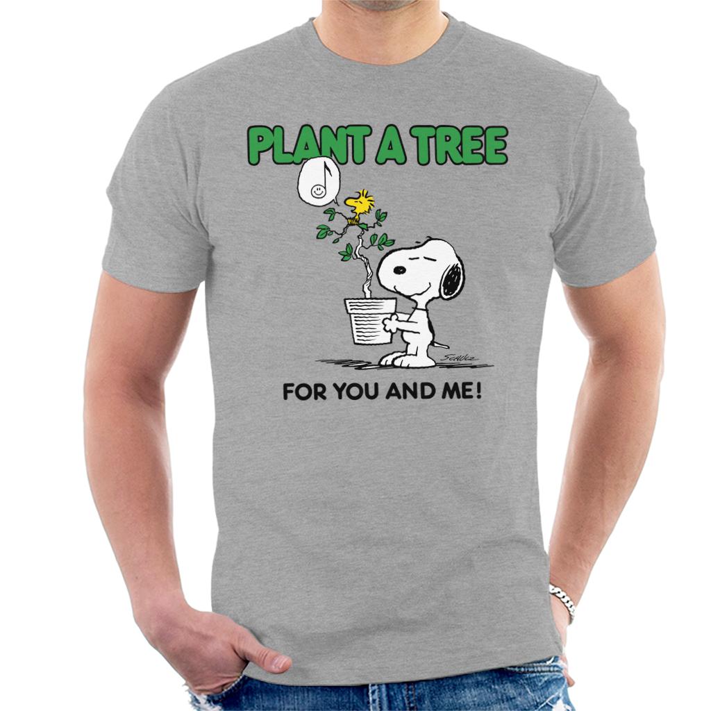 Peanuts Snoopy Plant A Tree Men's T-Shirt-ALL + EVERY