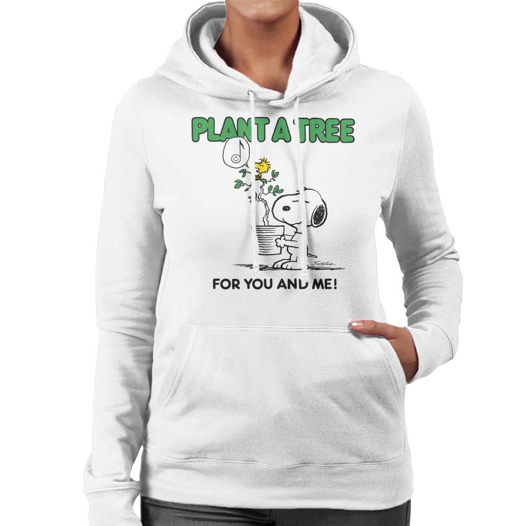 Peanuts Snoopy Plant A Tree Women's Hooded Sweatshirt-ALL + EVERY