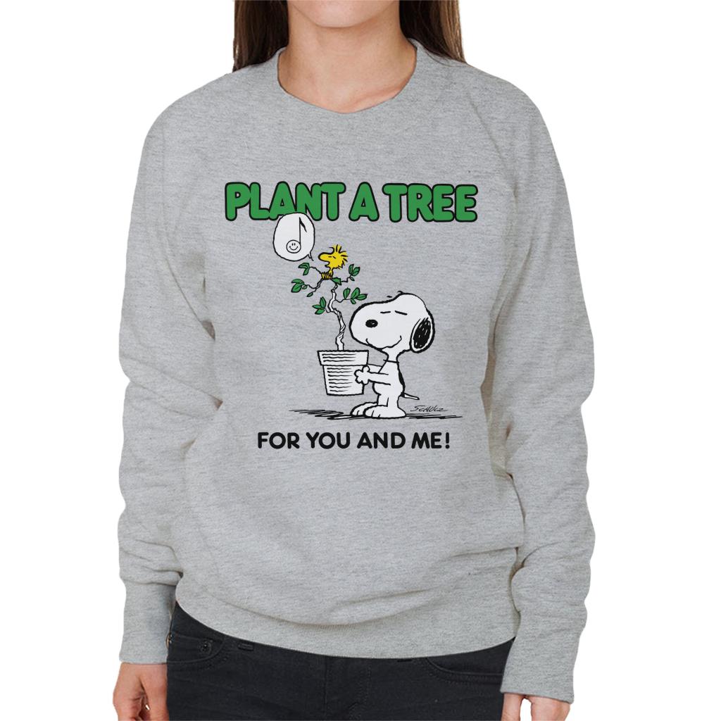 Peanuts Snoopy Plant A Tree Women's Sweatshirt-ALL + EVERY