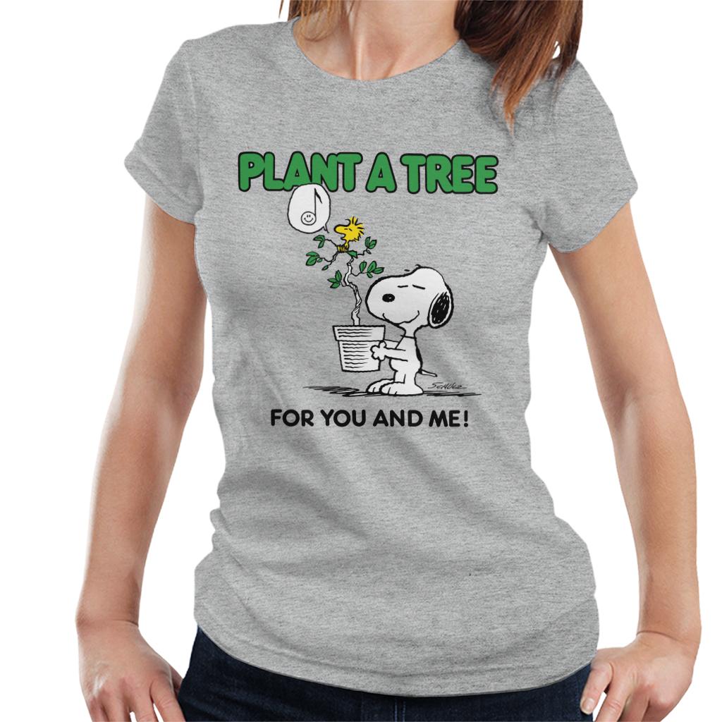 Peanuts Snoopy Plant A Tree Women's T-Shirt-ALL + EVERY