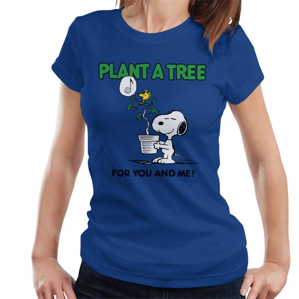 Peanuts Snoopy Plant A Tree Women's T-Shirt-ALL + EVERY