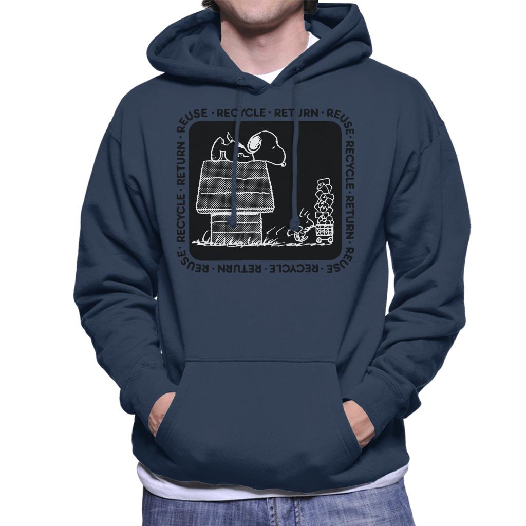 Peanuts Snoopy Recycle Return Reuse Men's Hooded Sweatshirt-ALL + EVERY