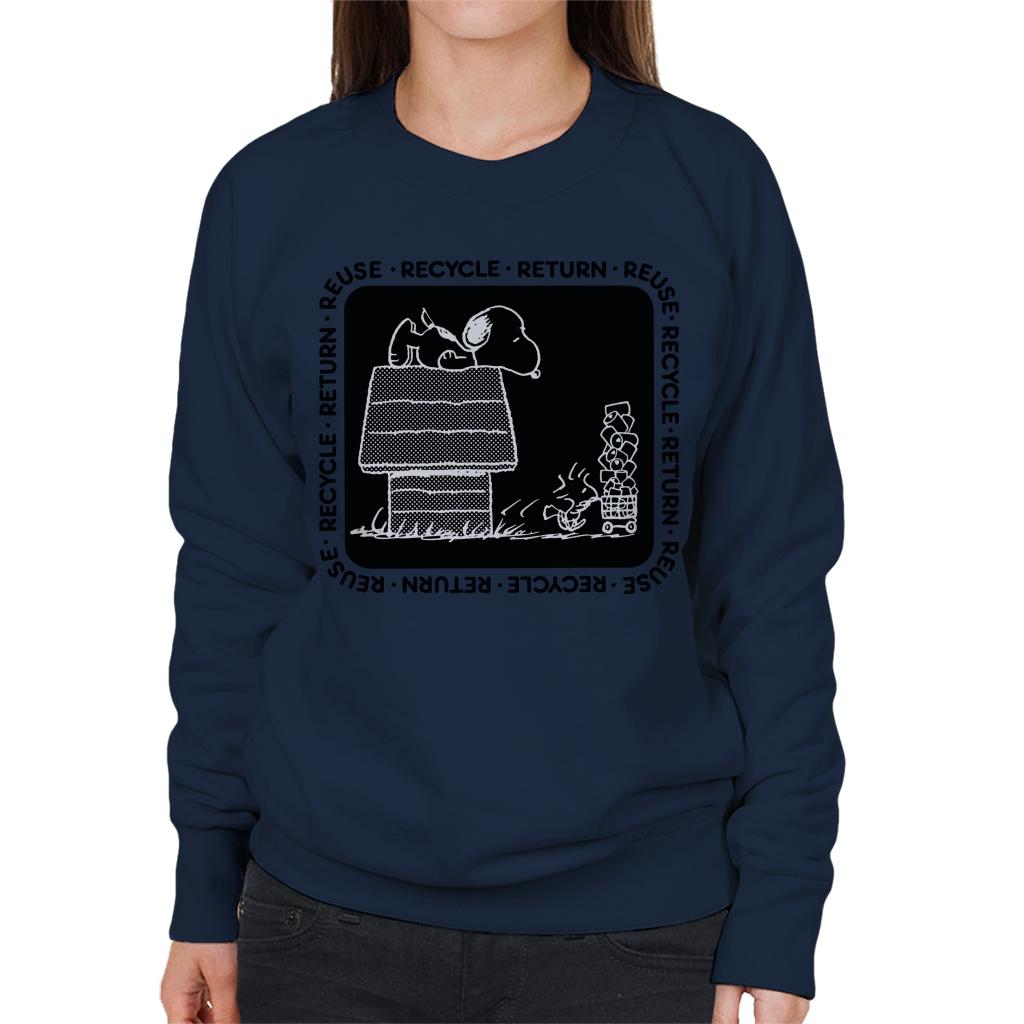 Peanuts Snoopy Recycle Return Reuse Women's Sweatshirt-ALL + EVERY