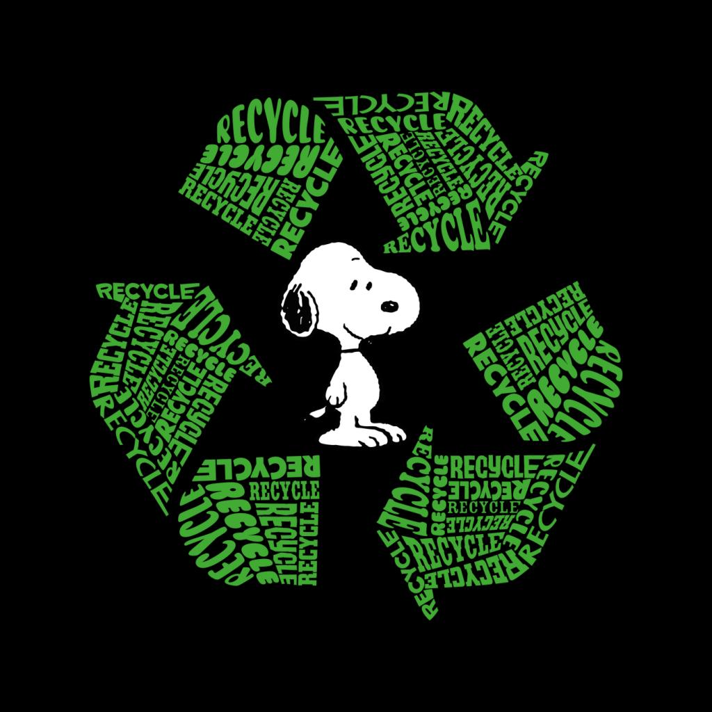 Peanuts Snoopy Recycle Sign Women's T-Shirt-ALL + EVERY