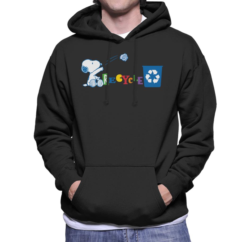 Peanuts Snoopy Recycle Men's Hooded Sweatshirt-ALL + EVERY