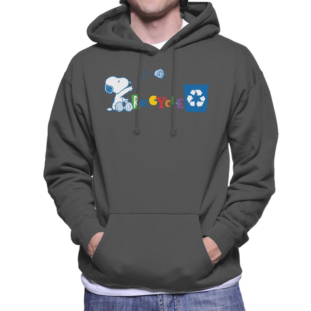 Peanuts Snoopy Recycle Men's Hooded Sweatshirt-ALL + EVERY