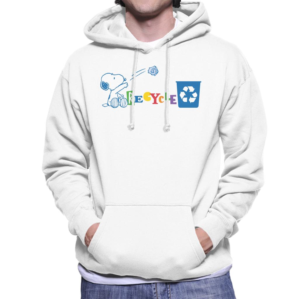 Peanuts Snoopy Recycle Men's Hooded Sweatshirt-ALL + EVERY