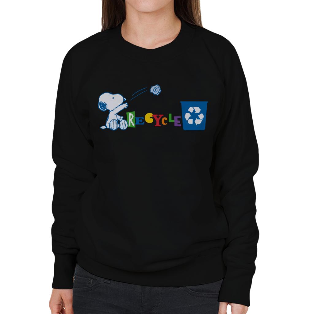 Peanuts Snoopy Recycle Women's Sweatshirt-ALL + EVERY