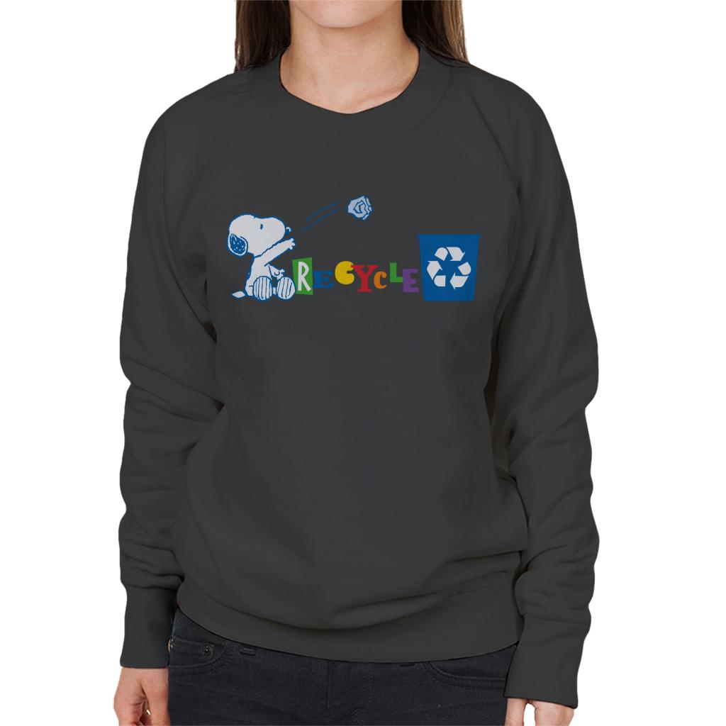 Peanuts Snoopy Recycle Women's Sweatshirt-ALL + EVERY