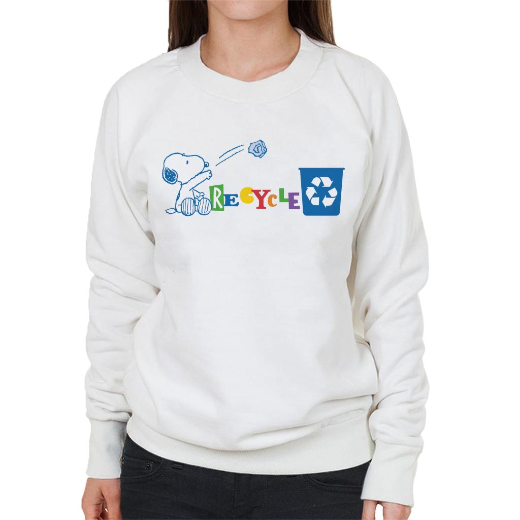 Peanuts Snoopy Recycle Women's Sweatshirt-ALL + EVERY