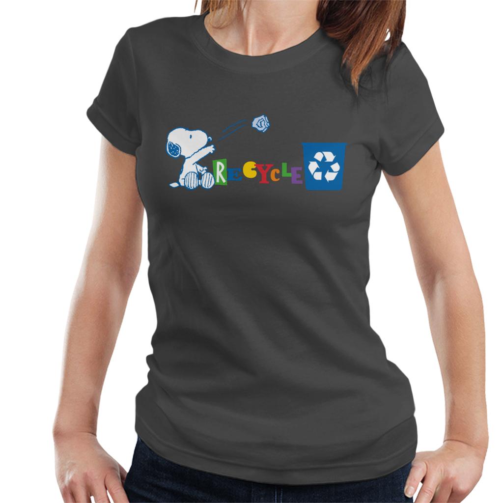 Peanuts Snoopy Recycle Women's T-Shirt-ALL + EVERY