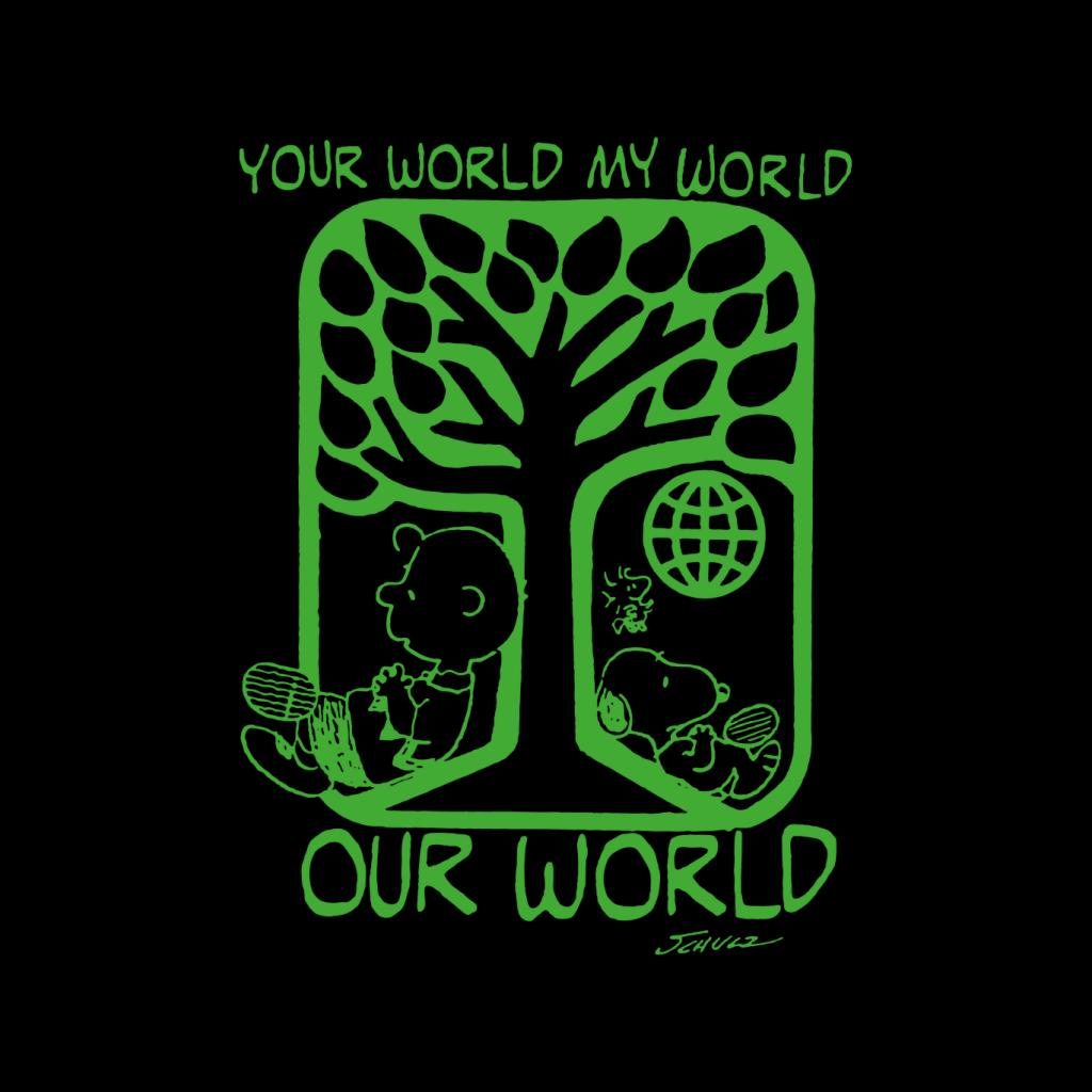 Peanuts Snoopy Your World My World Our World Women's T-Shirt-ALL + EVERY