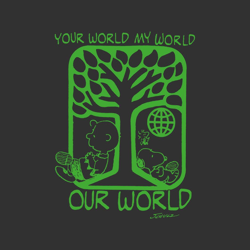 Peanuts Snoopy Your World My World Our World Women's T-Shirt-ALL + EVERY