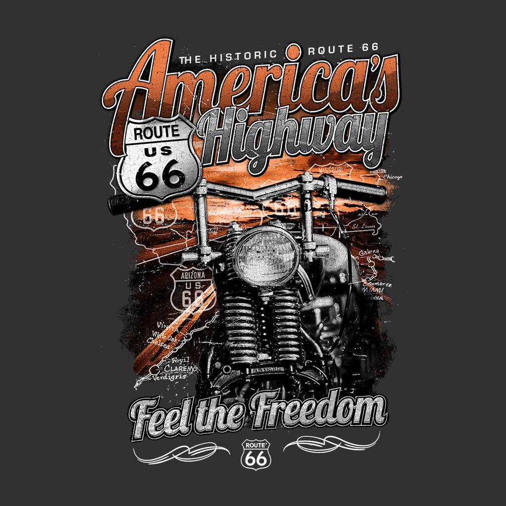 Route 66 America's Highway Men's T-Shirt-ALL + EVERY