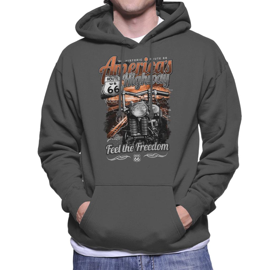 Route 66 America's Highway Men's Hooded Sweatshirt-ALL + EVERY