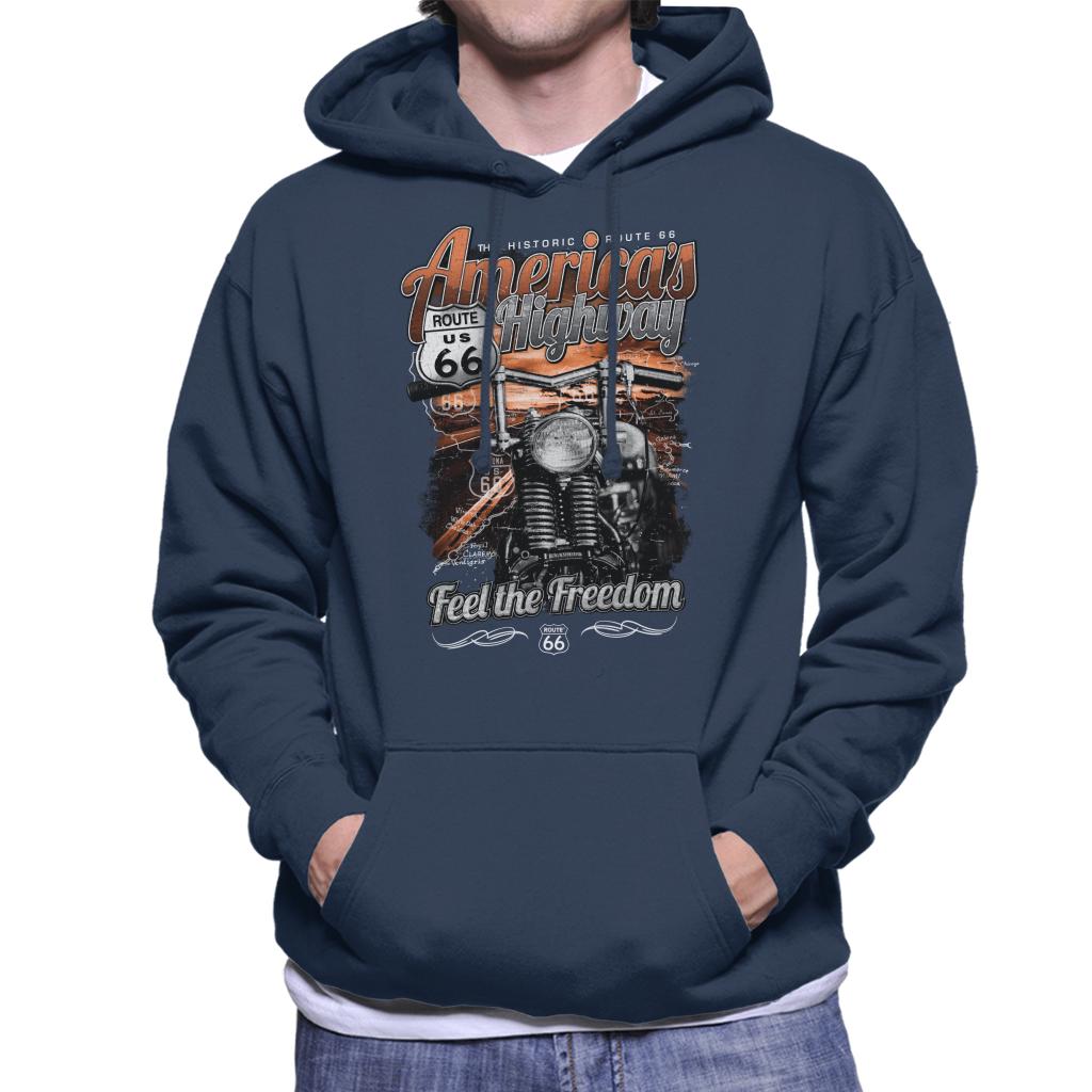 Route 66 America's Highway Men's Hooded Sweatshirt-ALL + EVERY