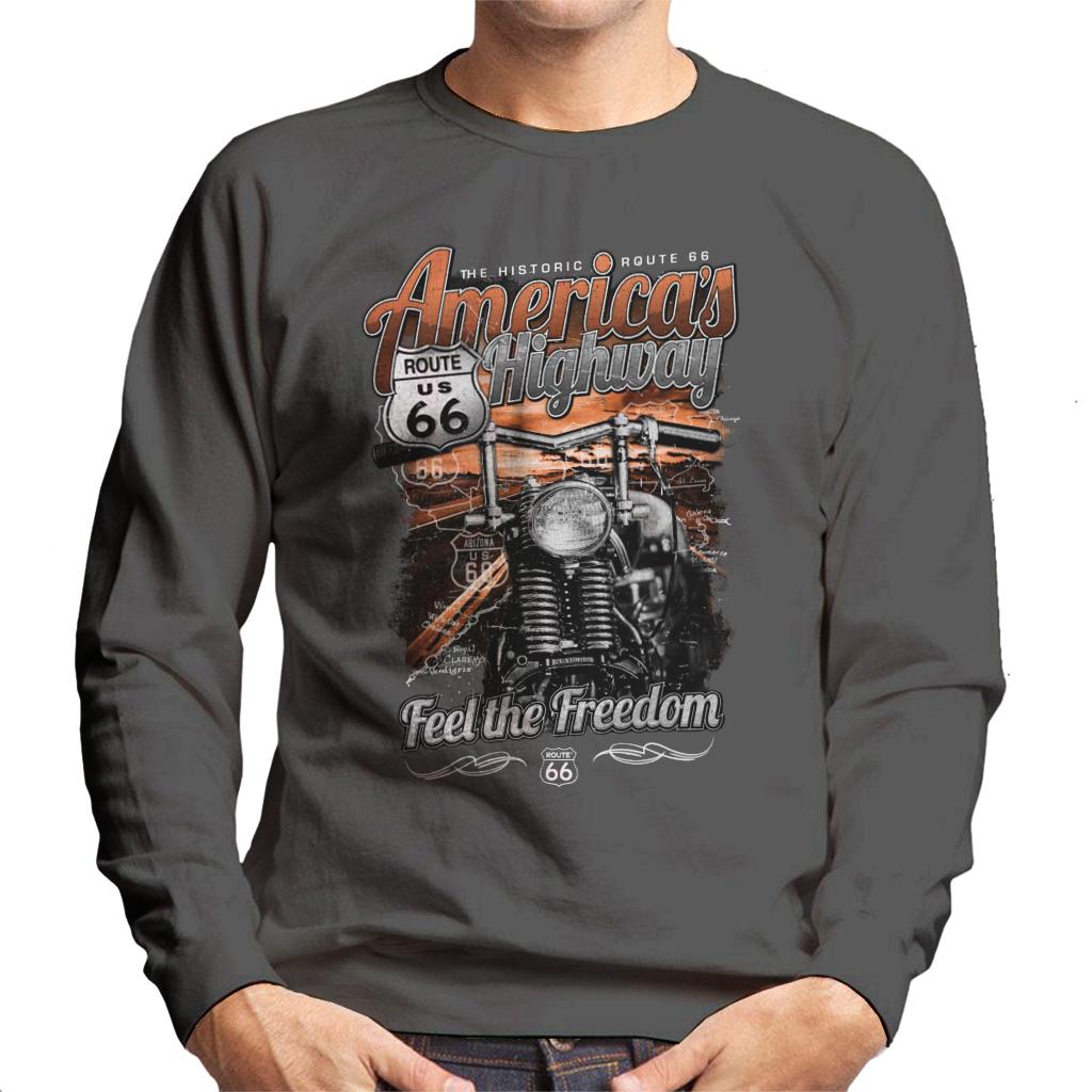 Route 66 America's Highway Men's Sweatshirt-ALL + EVERY