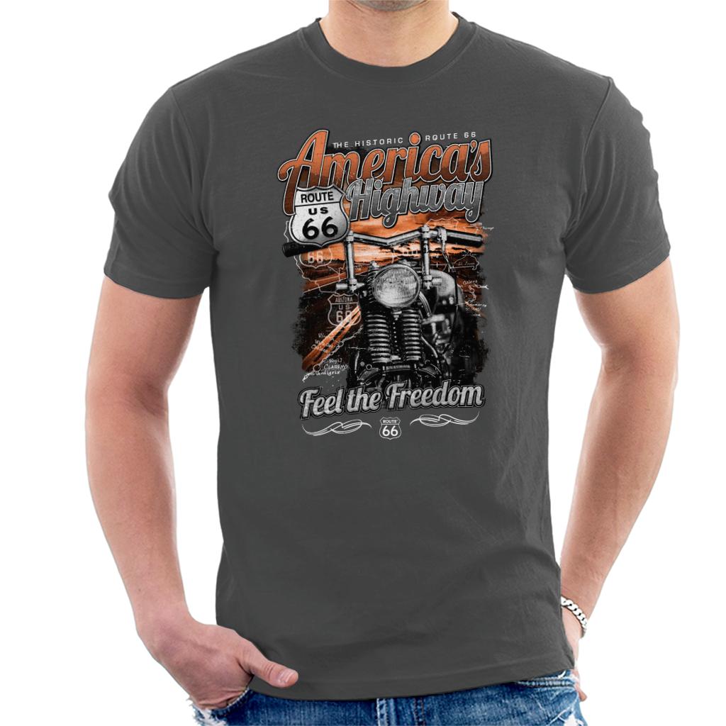 Route 66 America's Highway Men's T-Shirt-ALL + EVERY