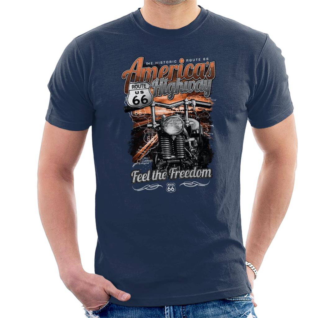 Route 66 America's Highway Men's T-Shirt-ALL + EVERY