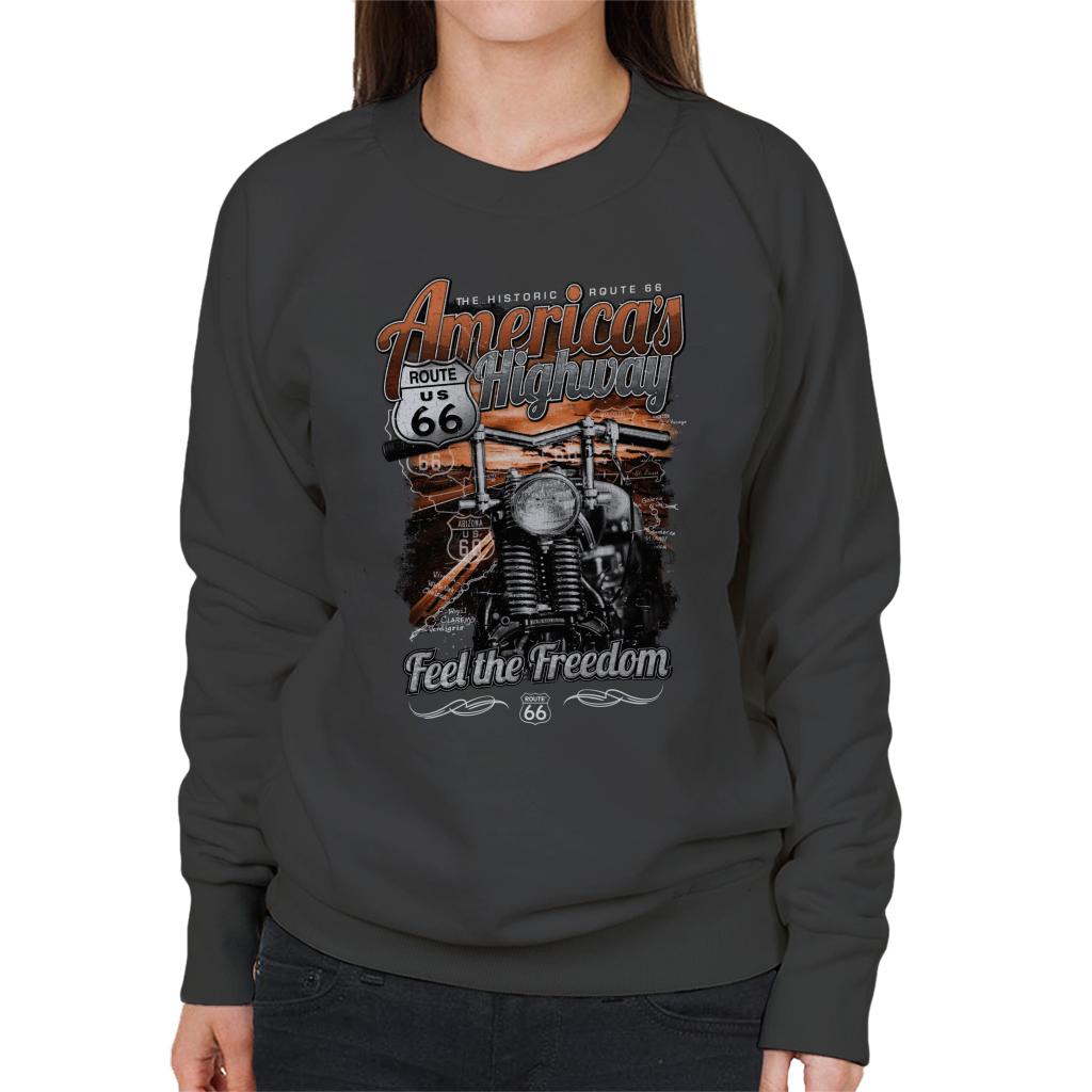 Route 66 America's Highway Women's Sweatshirt-ALL + EVERY