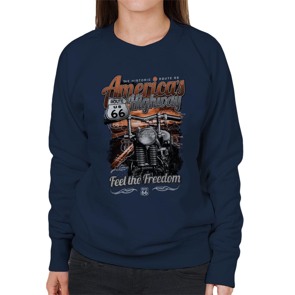 Route 66 America's Highway Women's Sweatshirt-ALL + EVERY