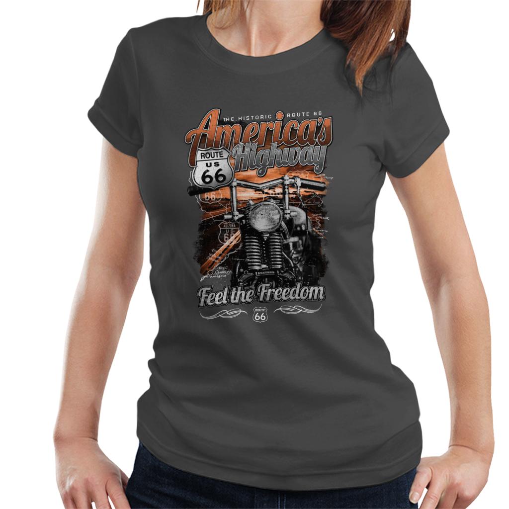 Route 66 America's Highway Women's T-Shirt-ALL + EVERY