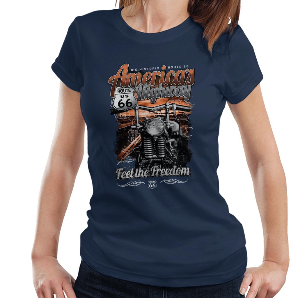 Route 66 America's Highway Women's T-Shirt-ALL + EVERY