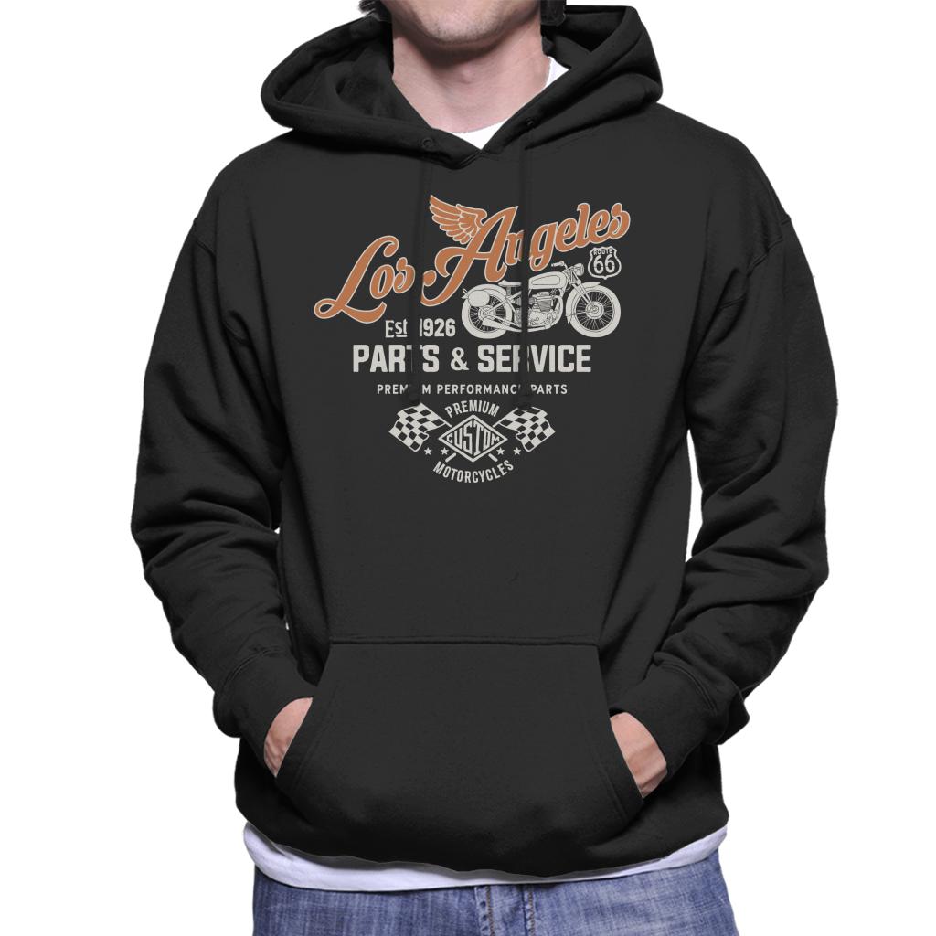 Route-66-Los-Angeles-Parts-&-Service-Mens-Hooded-Sweatshirt