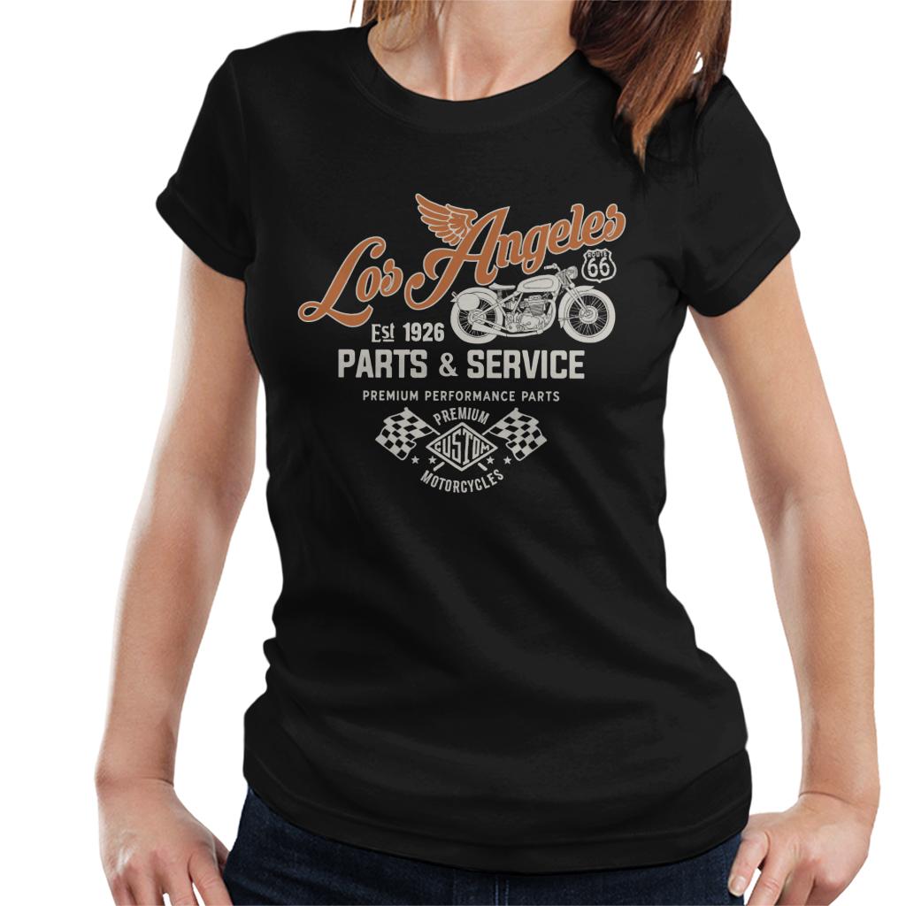 Route-66-Los-Angeles-Parts-&-Service-Womens-T-Shirt