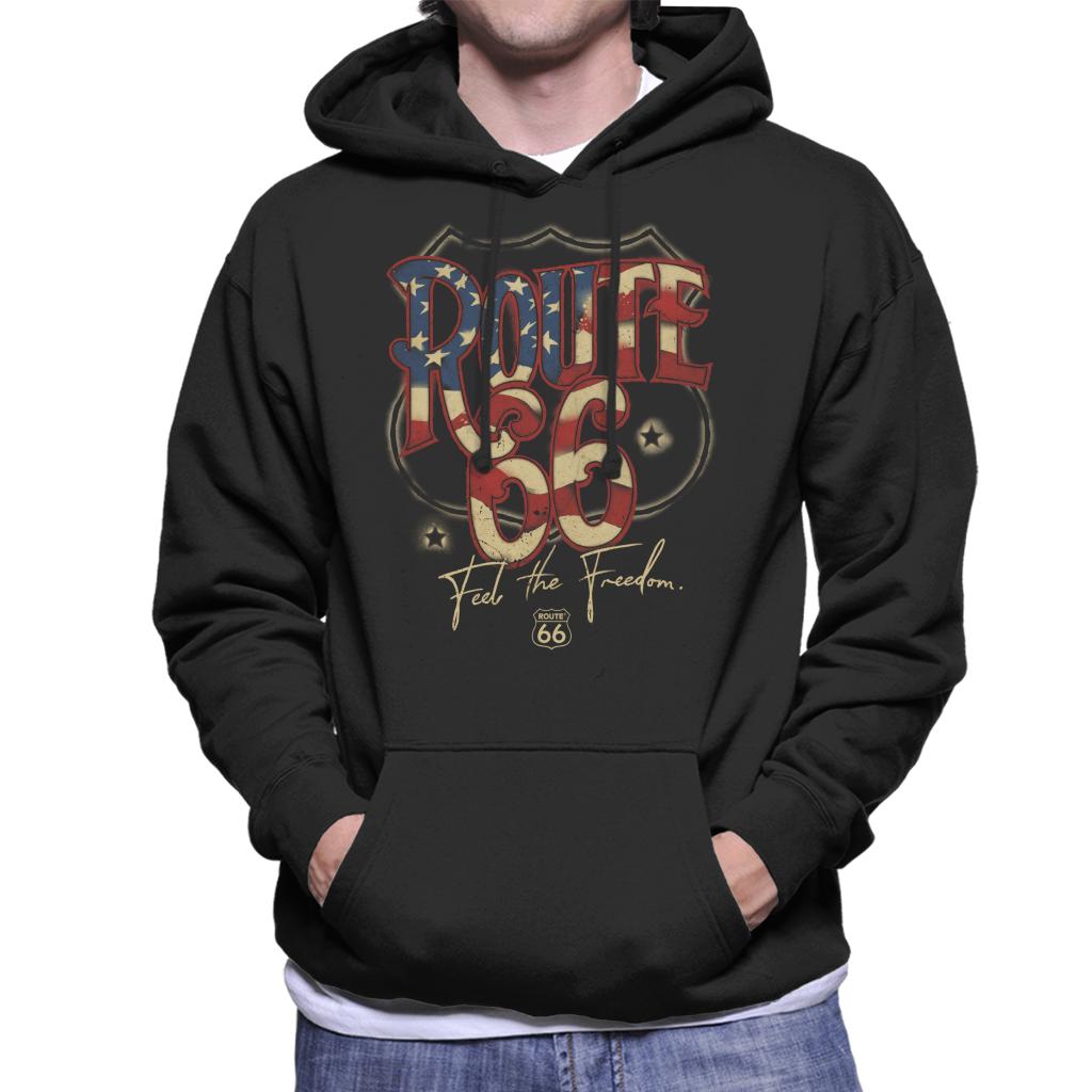 Route-66-US-Flag-Text-Mens-Hooded-Sweatshirt