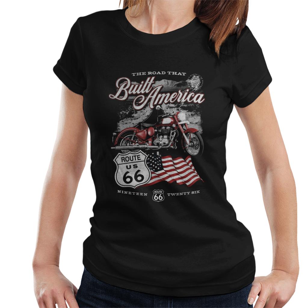 Route-66-Road-That-Built-America-Womens-T-Shirt