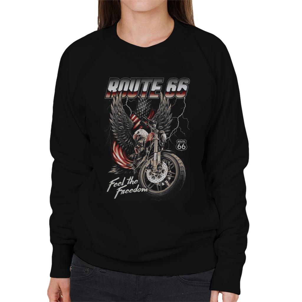 Route-66-Eagle-Feel-The-Freedom-Womens-Sweatshirt