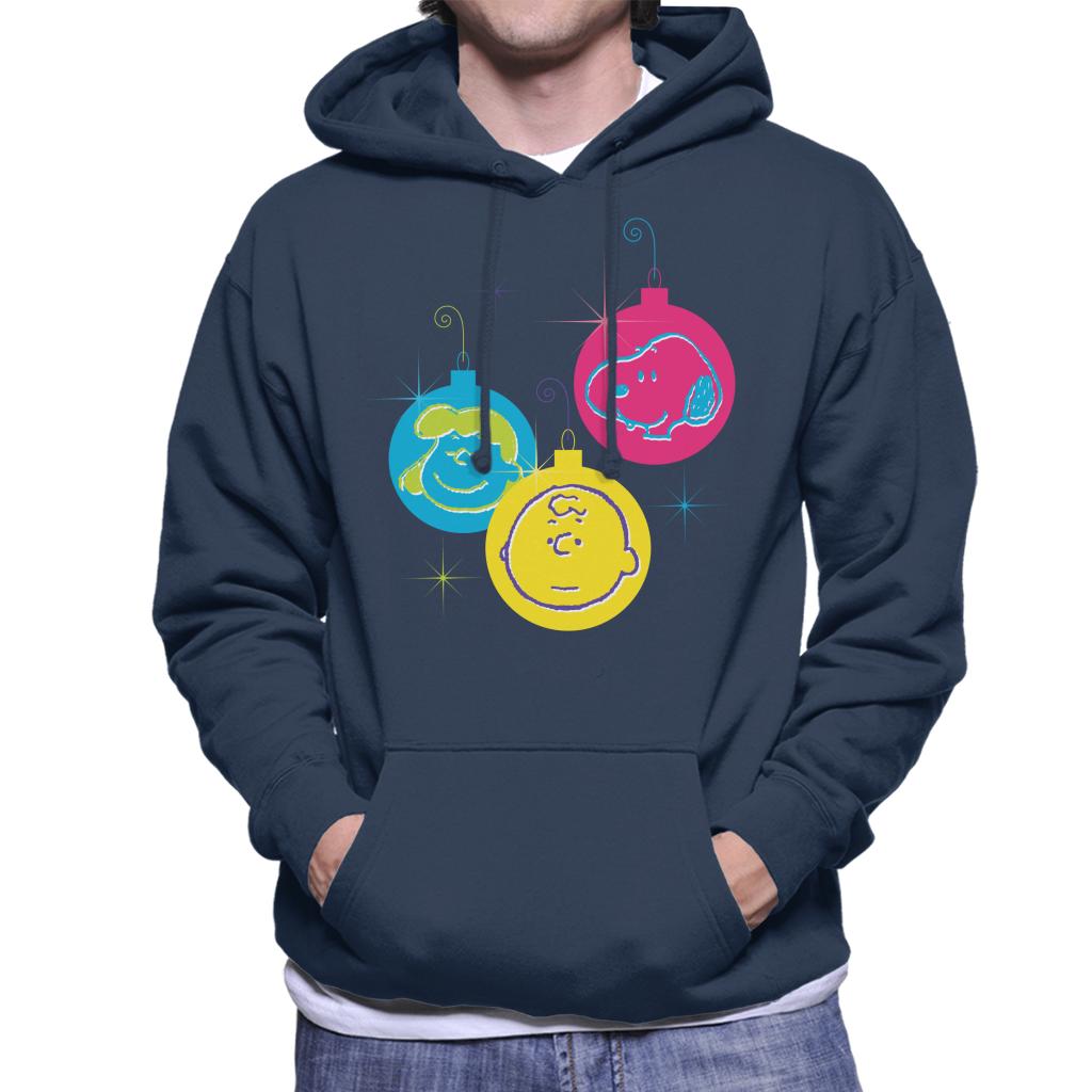 Peanuts Christmas Baubles Trio Men's Hooded Sweatshirt-ALL + EVERY