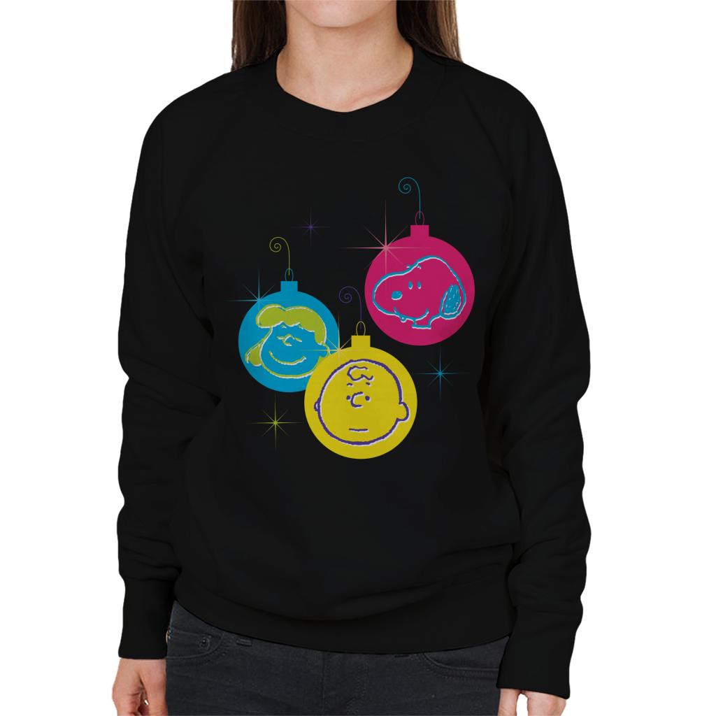 Peanuts Christmas Baubles Trio Women's Sweatshirt-ALL + EVERY