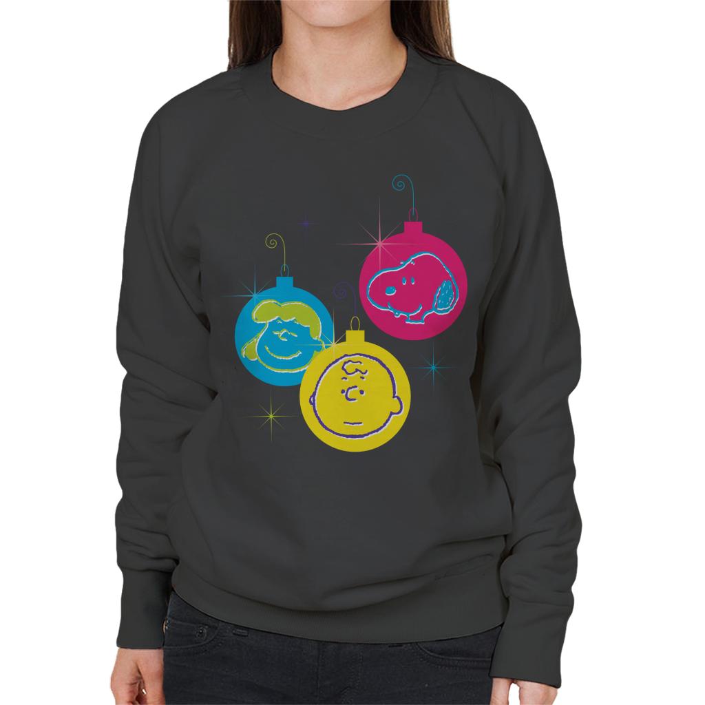 Peanuts Christmas Baubles Trio Women's Sweatshirt-ALL + EVERY