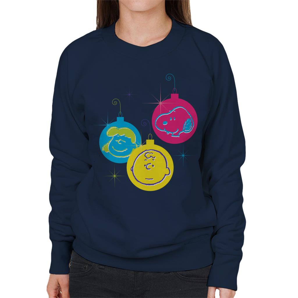 Peanuts Christmas Baubles Trio Women's Sweatshirt-ALL + EVERY