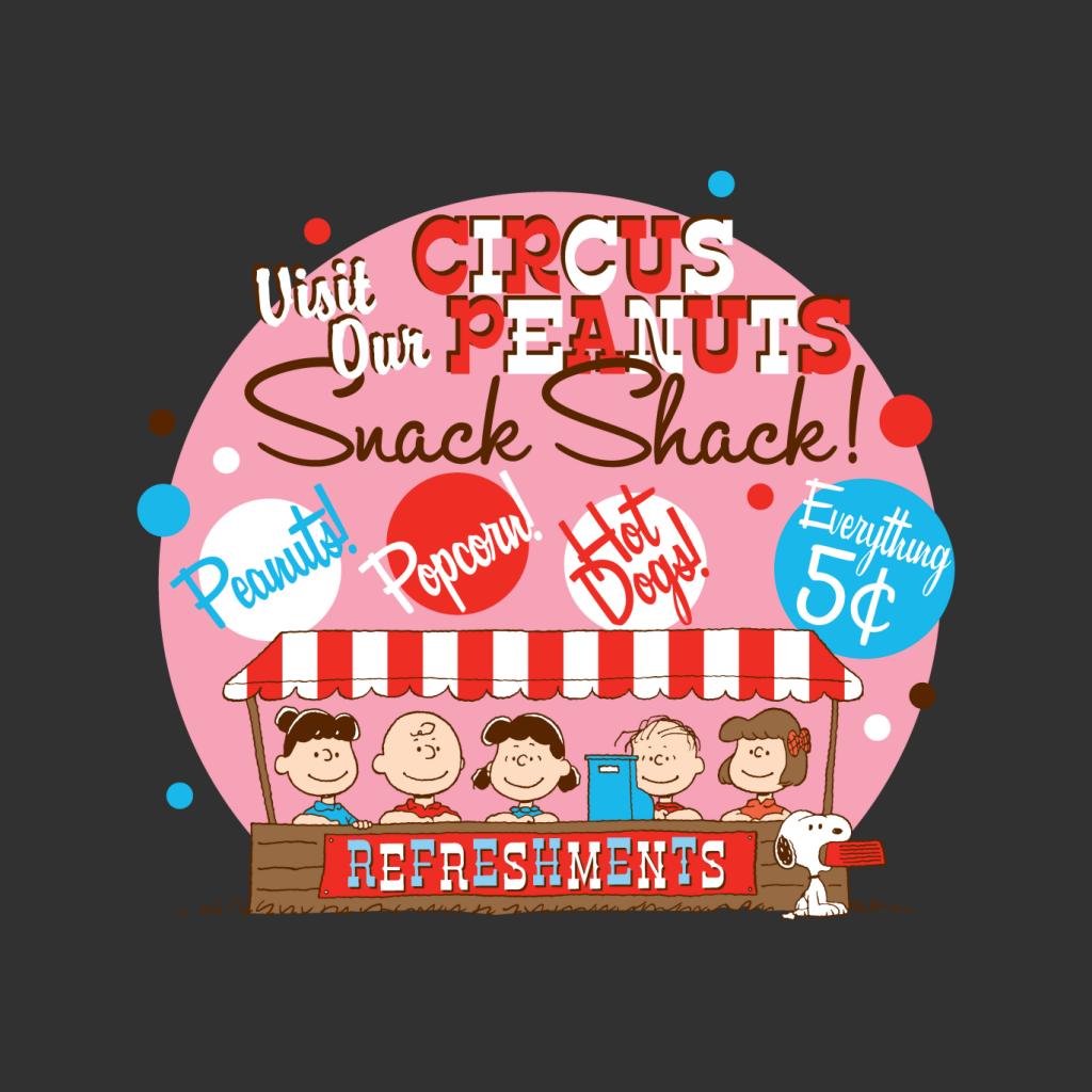 Peanuts Circus Snack Shack Women's T-Shirt-ALL + EVERY