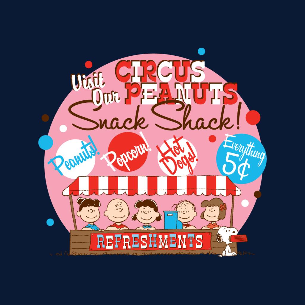 Peanuts Circus Snack Shack Men's T-Shirt-ALL + EVERY