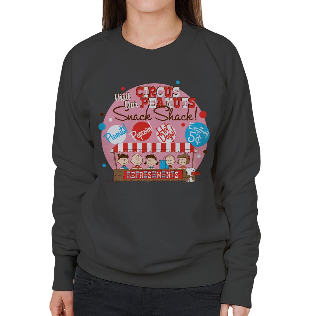 Peanuts Circus Snack Shack Women's Sweatshirt-ALL + EVERY